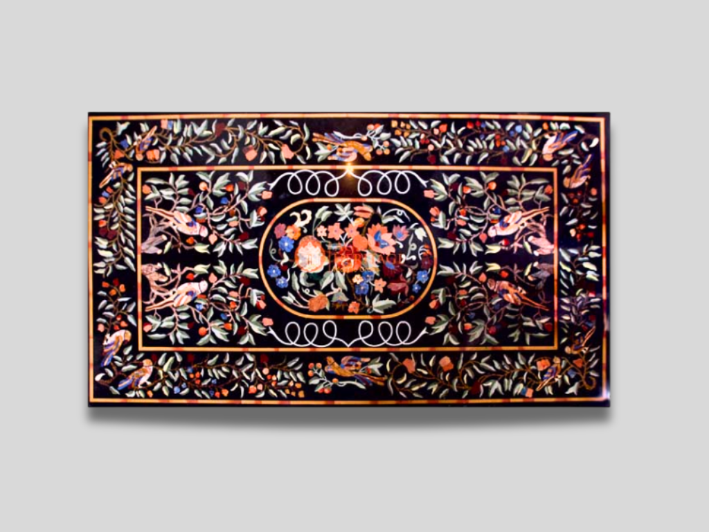 Collectible Marquetry Arts Table Top