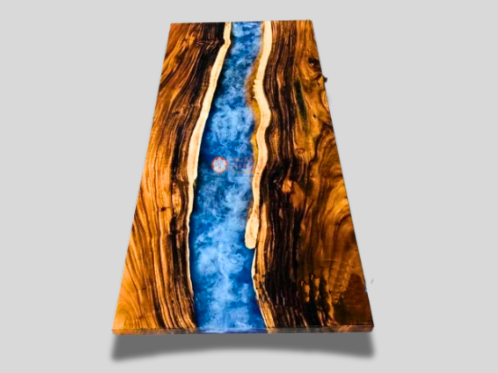 Epoxy Wood Table, dining, sofa, center table top, walnut Live Edge Table,Custom Made, Epoxy Resin Blue Table, River Table,BAR TABLE