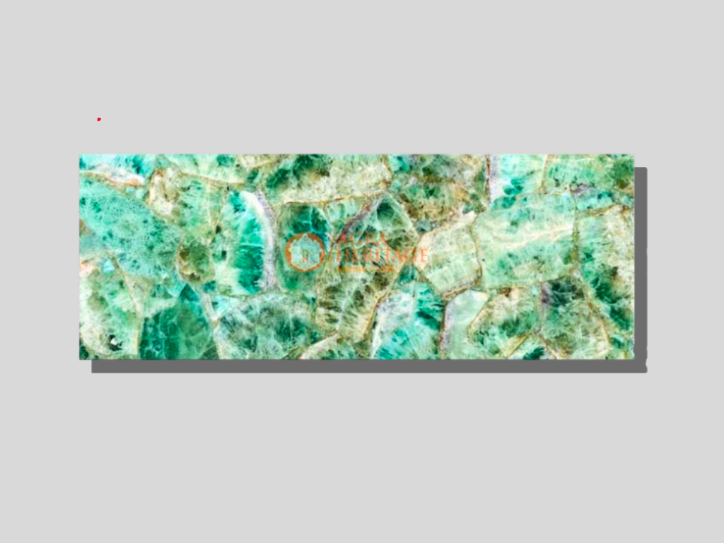 Green Fluorite Agate Console Table Top