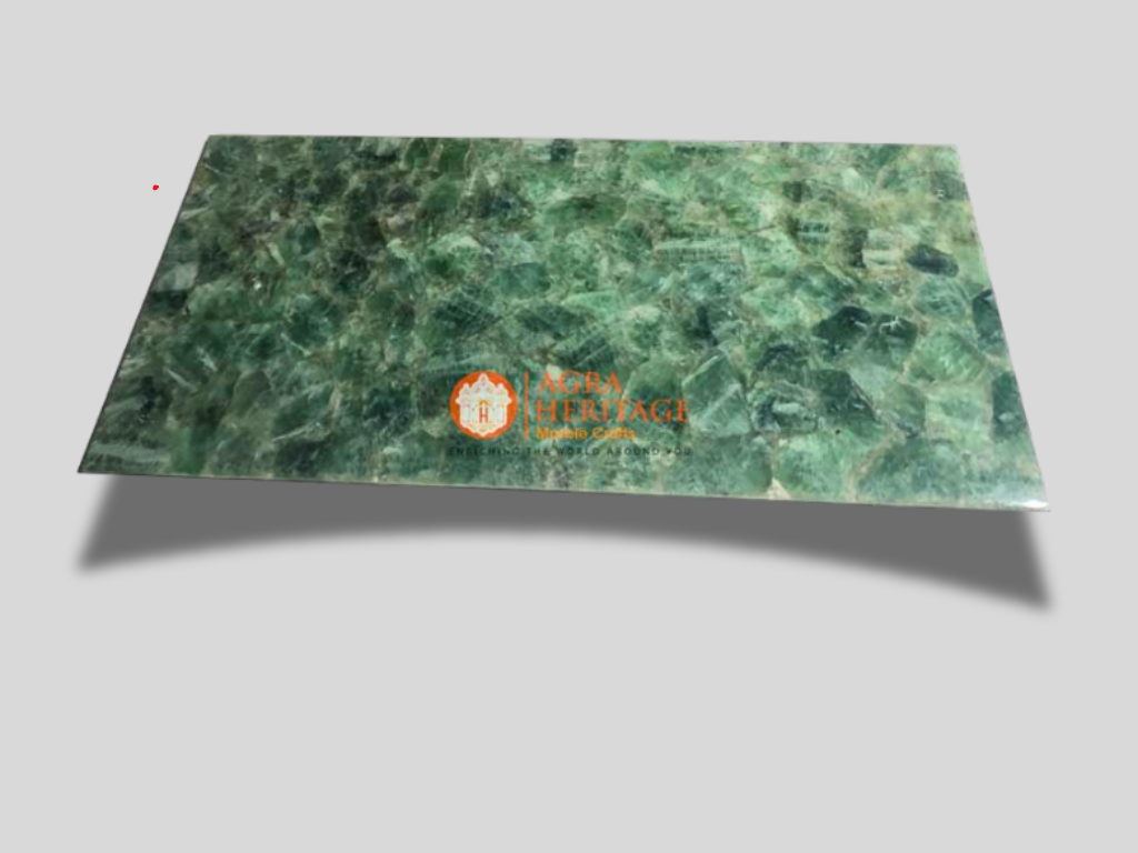 Green Fluorite Marble Top Dining Center Table Hallway Decor