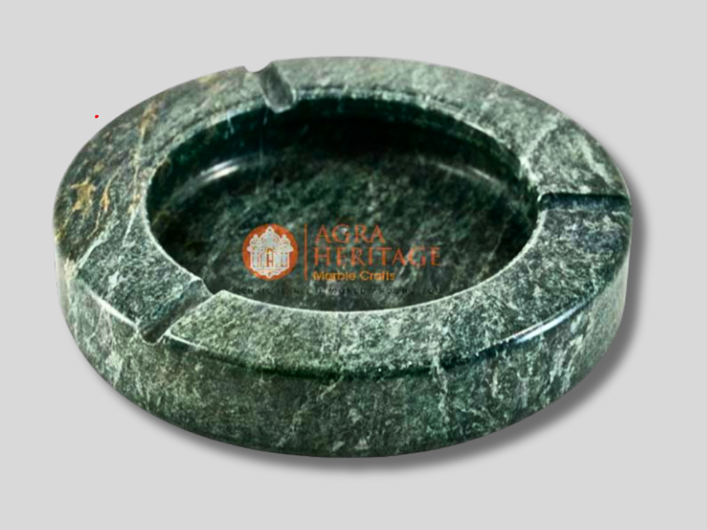 Green Marble Ashtray Smoking Ashtray Handmade Gift