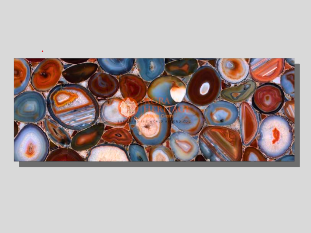 Handmade Red Agate Online Dining Table Top