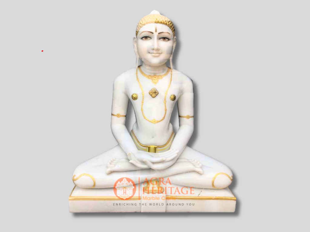 Marble Parshwanath Idol Statue Divine Religious Gifts