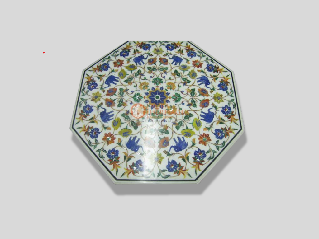 Marble Top Coffee Table Inlay Pietradura Art