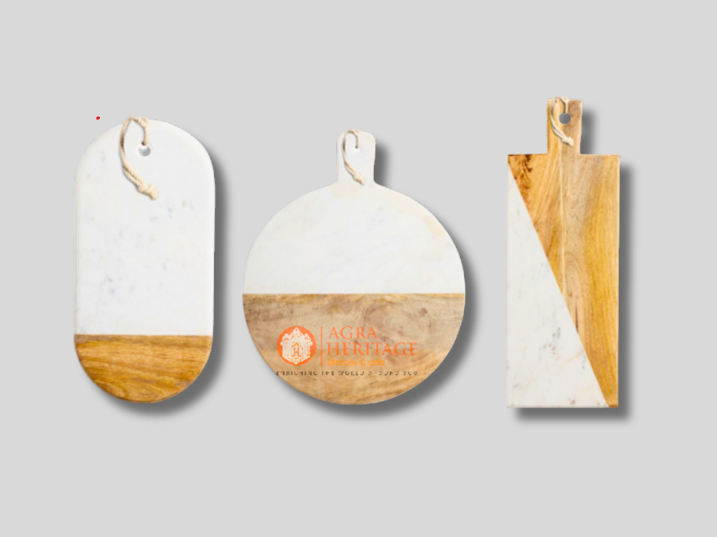 Marble Wooden Chopping Board For Kitchen Utility